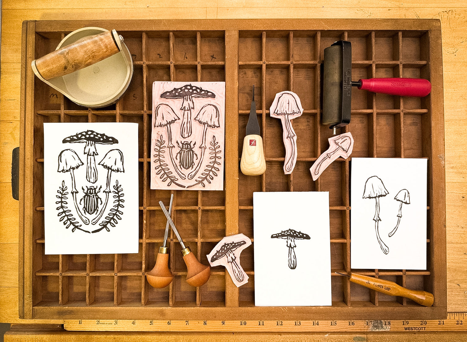 Fall Mushroom Workshop: Intro to Printmaking