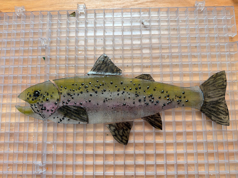 Fused Part Sheets to Stained Glass Fish