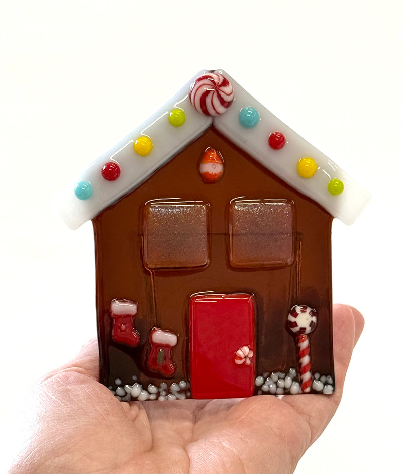Christmas in July: Fused Glass Gingerbread House w/ Stephanie
