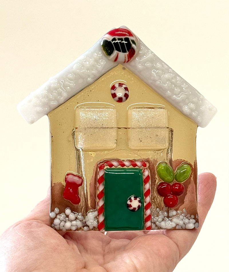 Christmas in July: Fused Glass Gingerbread House w/ Stephanie