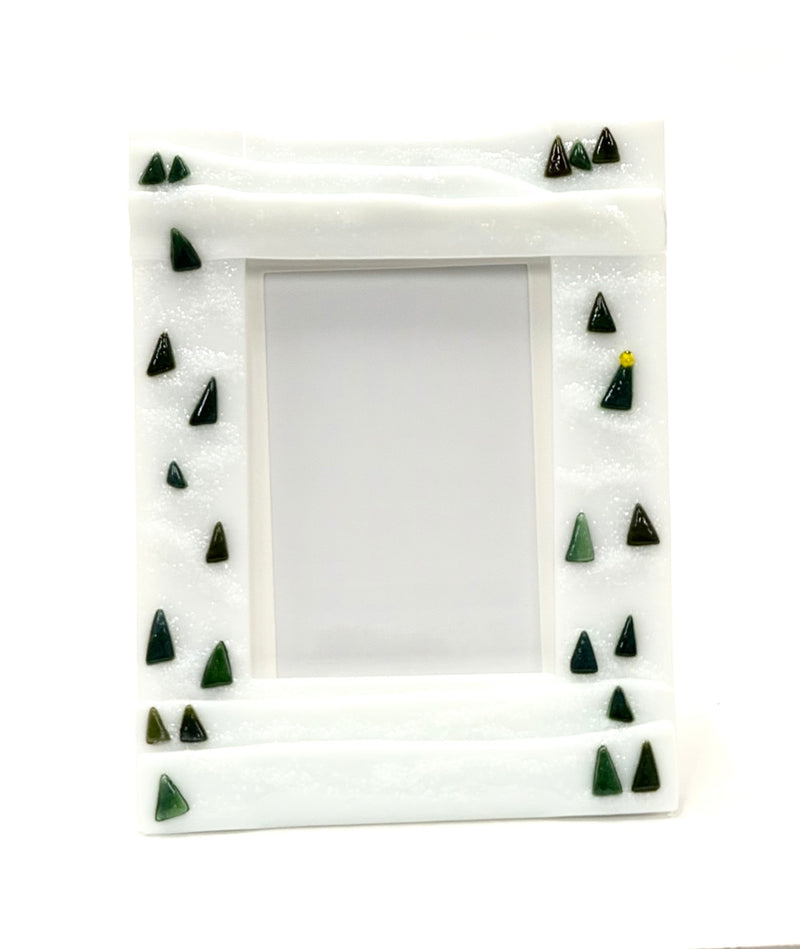 Christmas in July:  Fused Glass Picture Frames